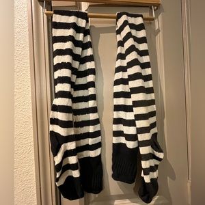 Thigh high striped socks